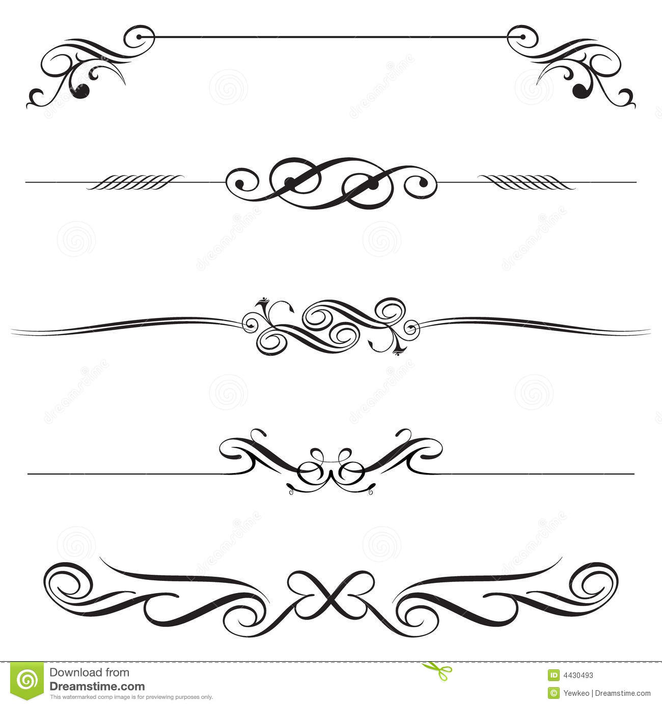 Decorative Horizontal Line Clip Art