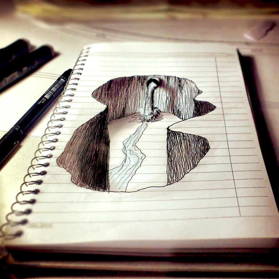 Drawing On Paper 3D Art