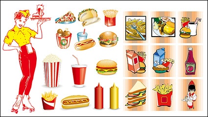 Fast Food Vectors Free