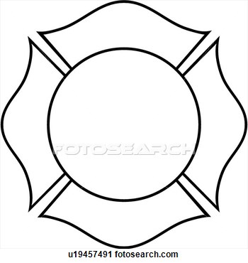 Fire Department Maltese Cross Vector Art