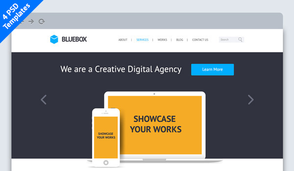 Flat Design Website Template