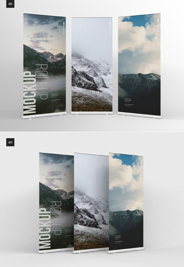 Free Banner Roll Up Mockup Free Banner Roll Up Mockup