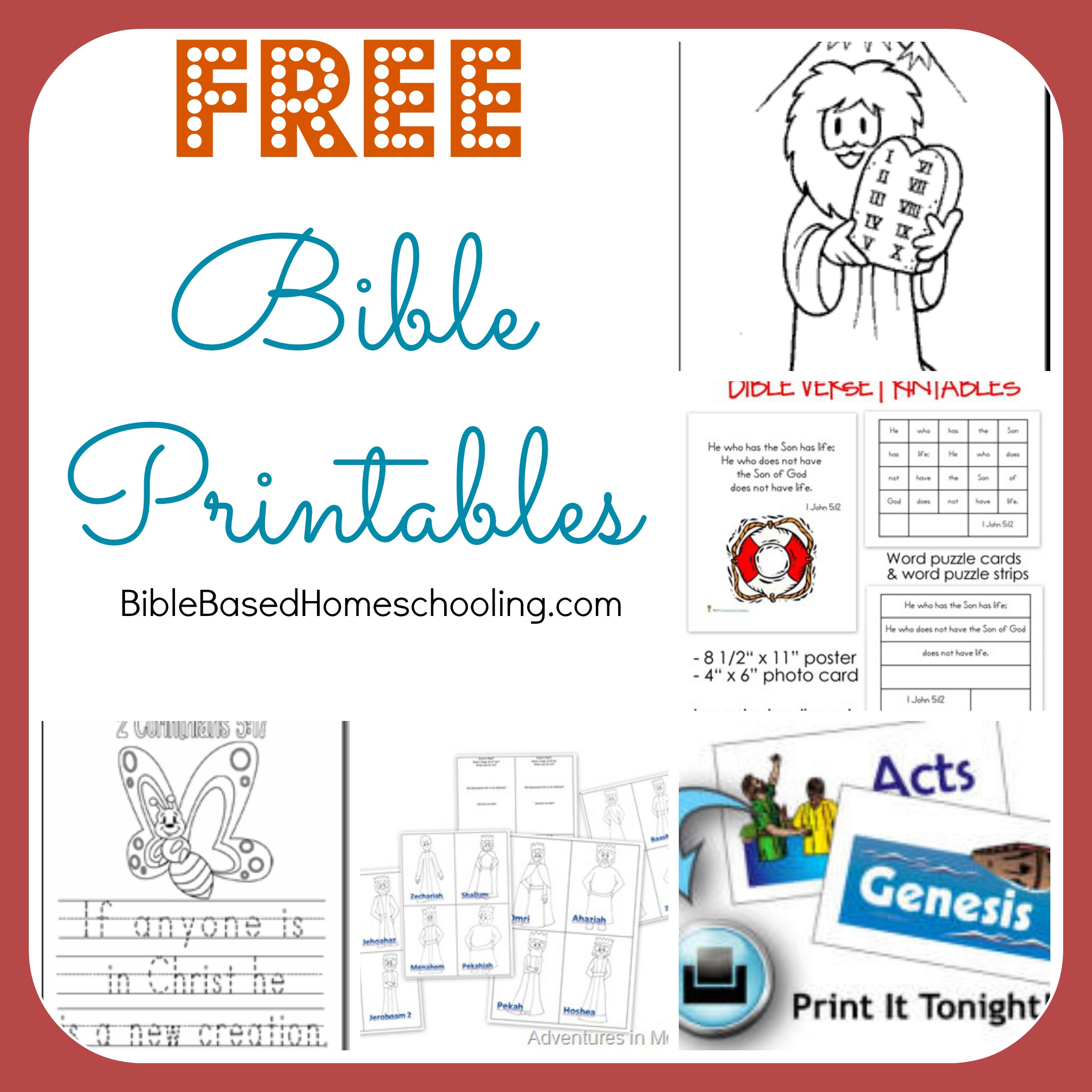 Free Bible Printables