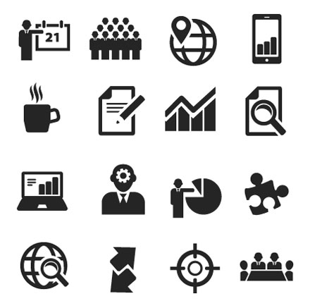 8 Business Icons Vector Set Images