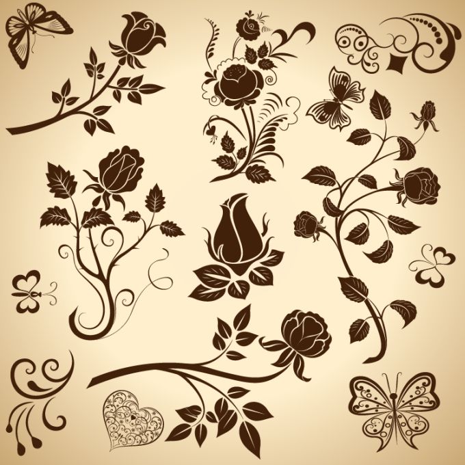 Free Floral Vector Design Elements