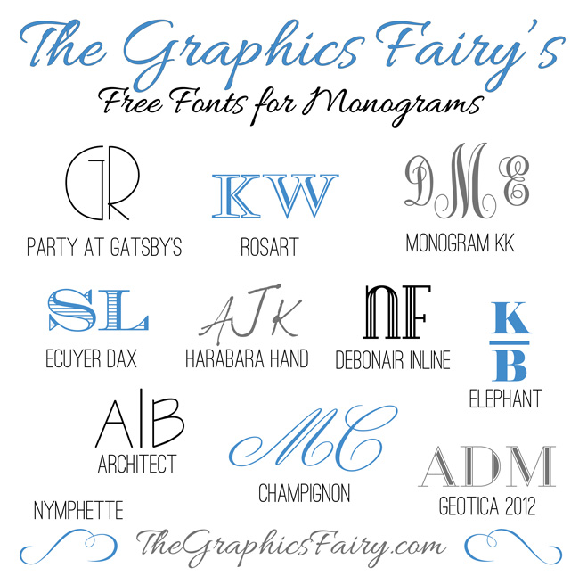 Free Monogram Fonts