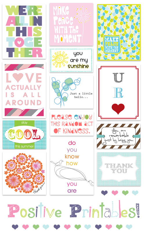 Free Positive Printables