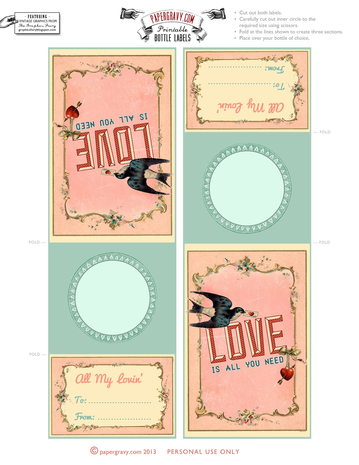 Free Printable Valentine Bottle Labels