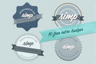 Free Retro Badges PSD Free Retro Badges PSD