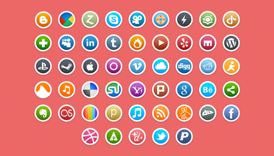 Free Round Social Media Icons