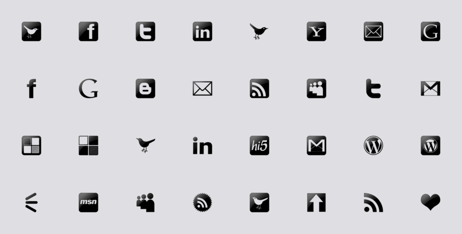 Free Social Media Icons Black