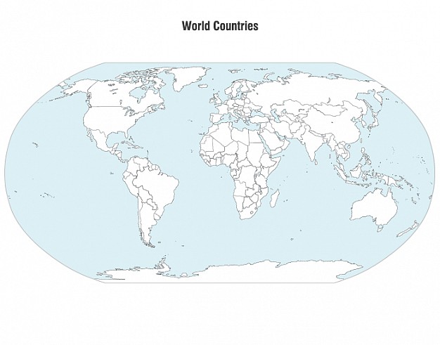 Free Vector World Map with Countries