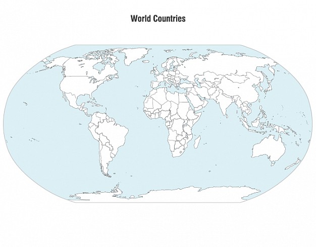 Free Vector World Map with Countries Free Vector World Map with Countries