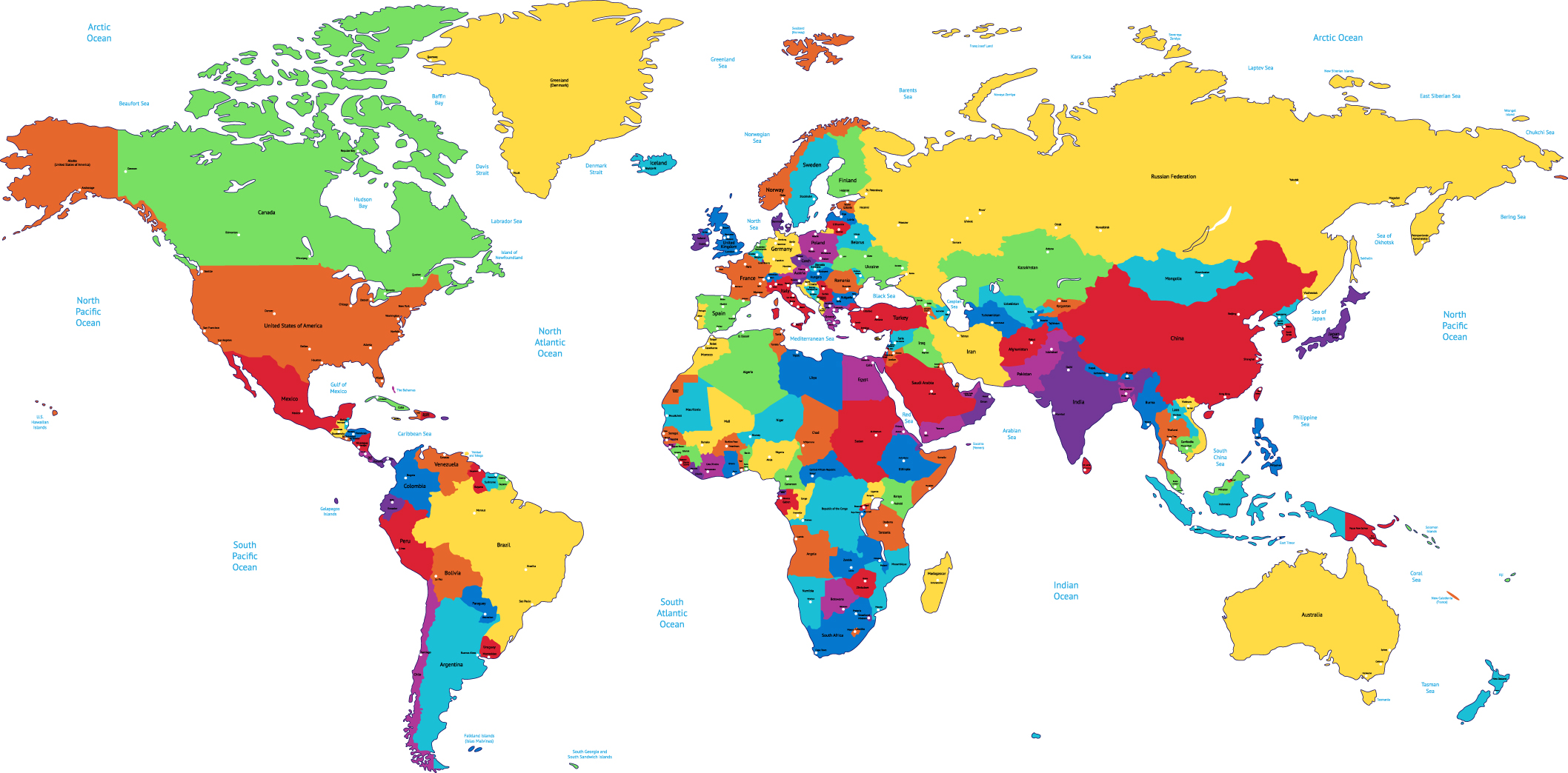 Free Vector World Map