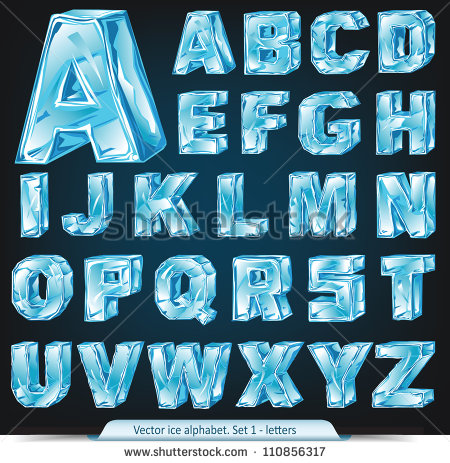 Frozen Ice Letters Font