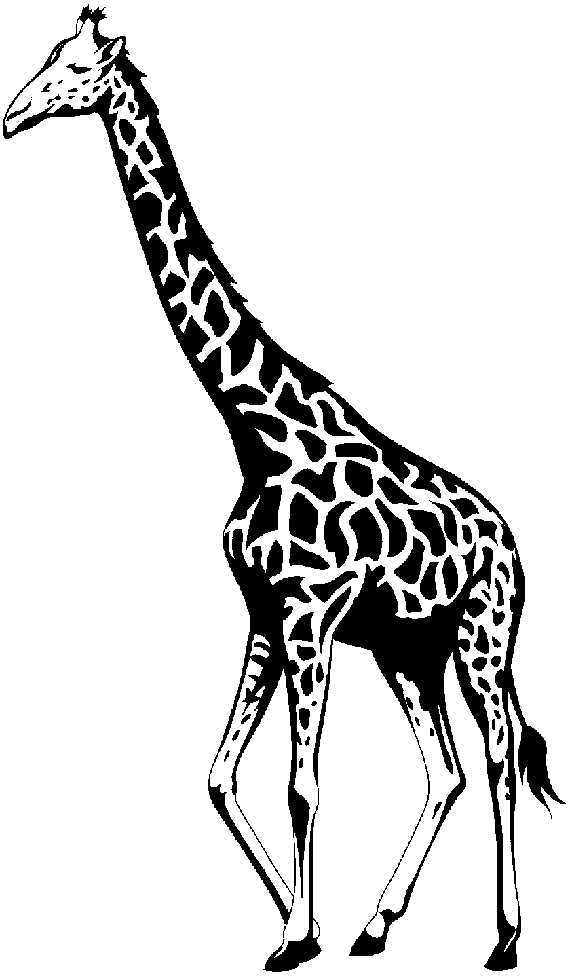 Giraffe Clip Art Black and White