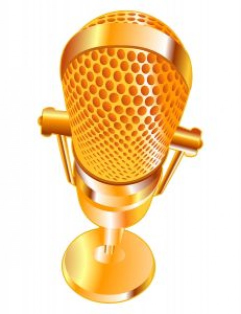 Gold Radio Microphone