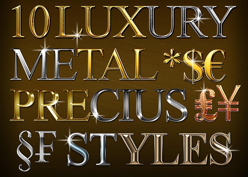 Gold Style Photoshop Font