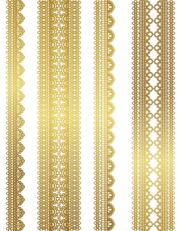 Gold Vector Lace Pattern