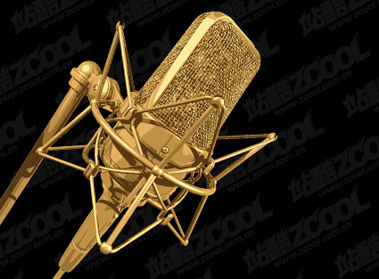 Golden Microphone Icon
