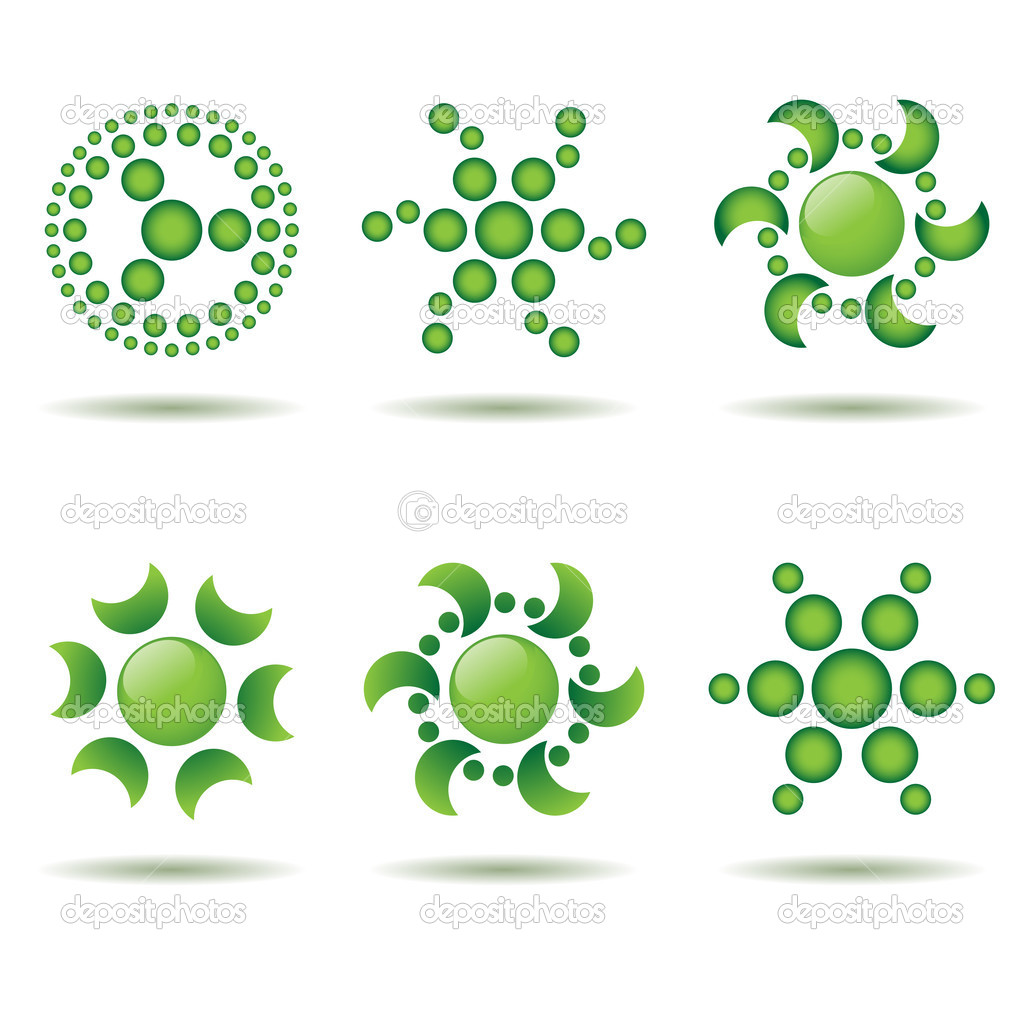 9 Green Vector Design Elements Images