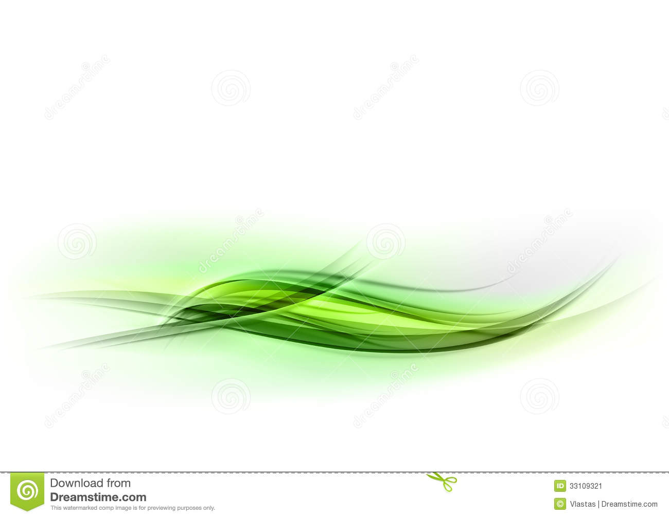 Green Wave Abstract Vector