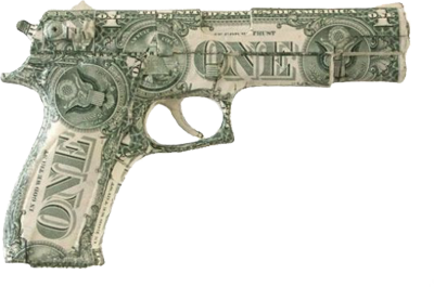 Guns in Money Bag PSD