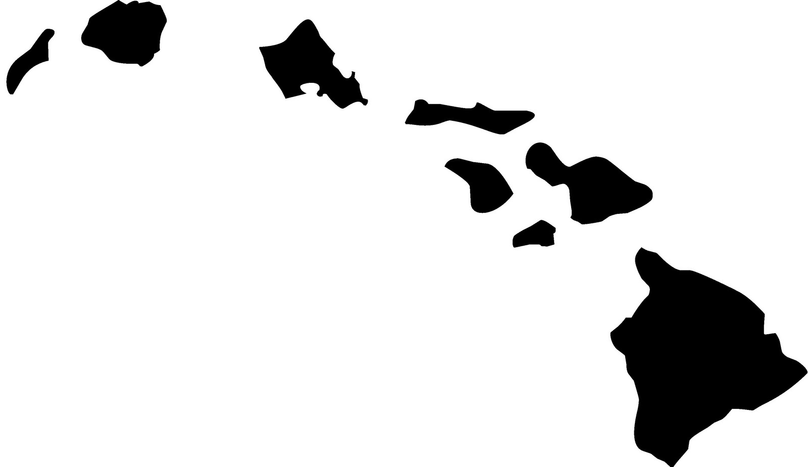 Hawaiian Islands Silhouette