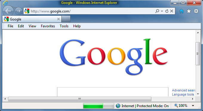 Internet Explorer Status Bar