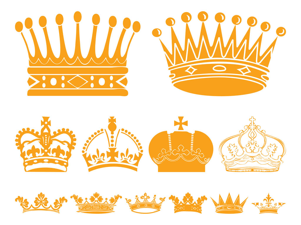 King and Queen Crown Vector