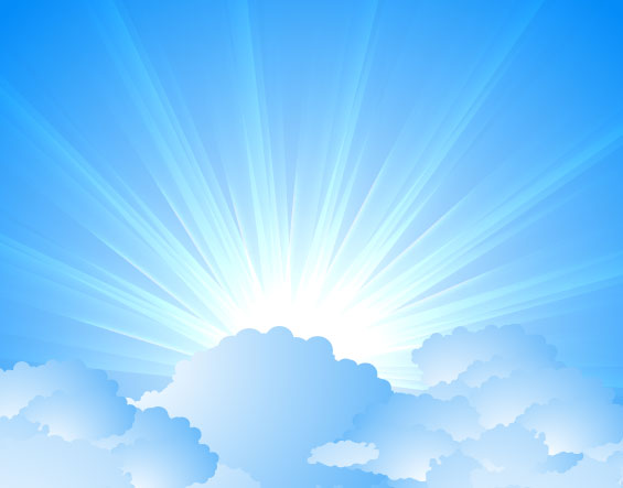 Light Blue Sky with Clouds Vector