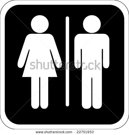 Man and Women Restroom Signs