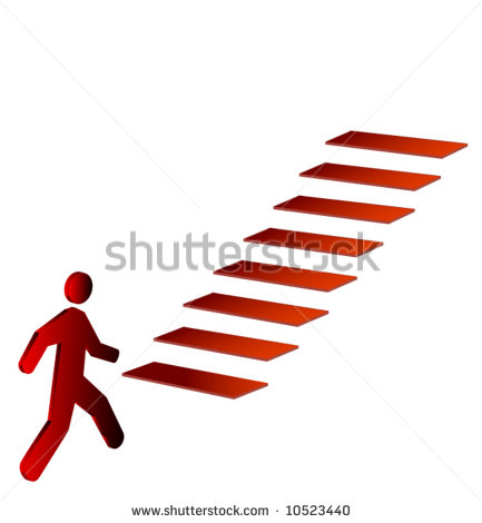 Man Climbing Stairs Clip Art