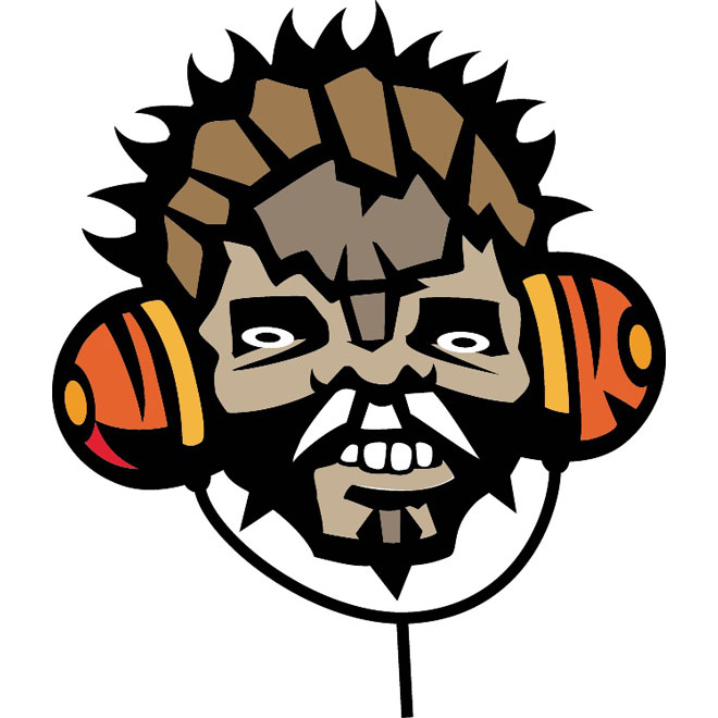 Man with Headphones Vector