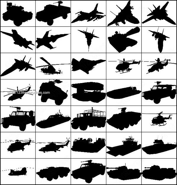 Military Vehicle Silhouette Clip Art