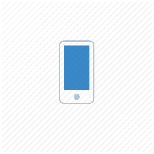Mobile Phone Icon Blue Screens