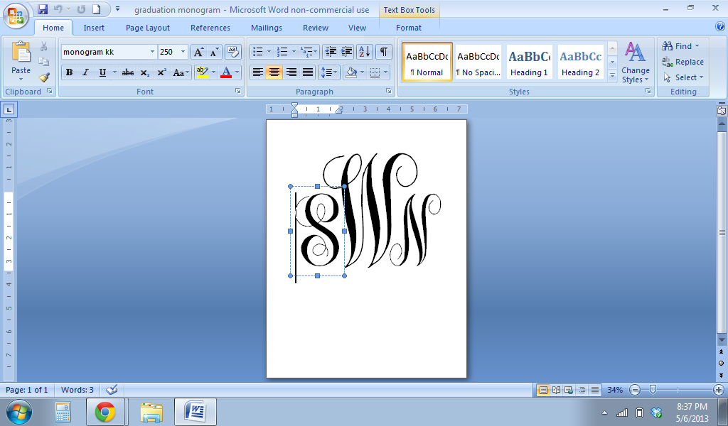 Monogram Fonts On Microsoft Word