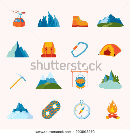 Mountain Climbing Equipment Icon