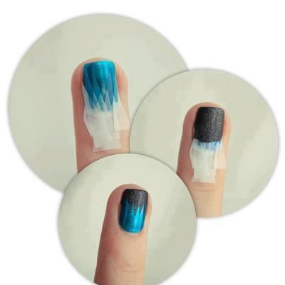 Nail Art with Scotch Tape