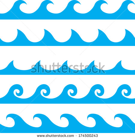 Ocean Wave Line Vector Ocean Wave Line Vector