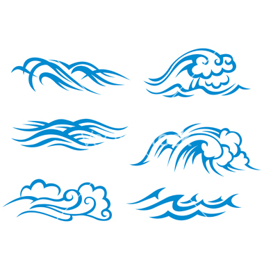 18 Ocean Waves Vector Art Images