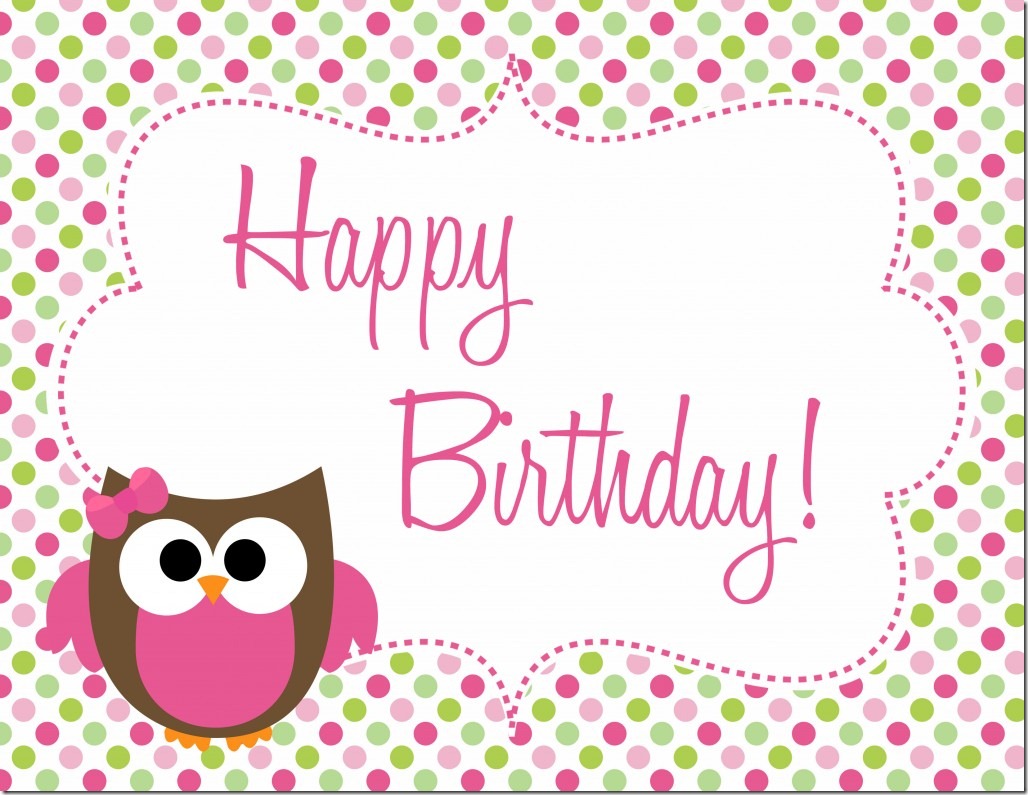 Owl Birthday Party Free Printables