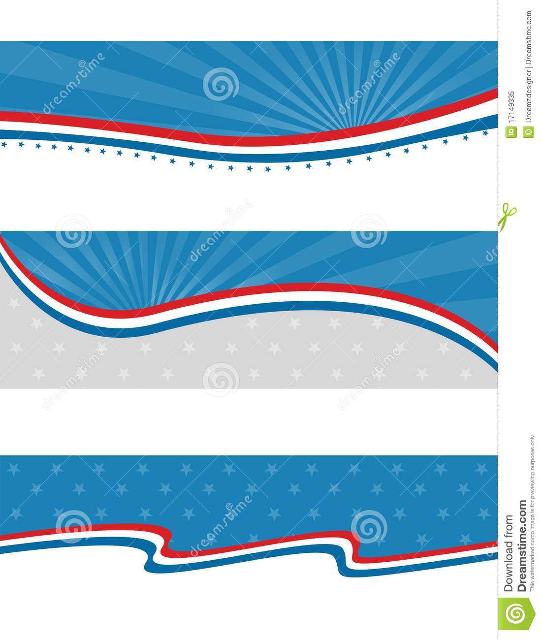 Patriotic Web Page Header Design