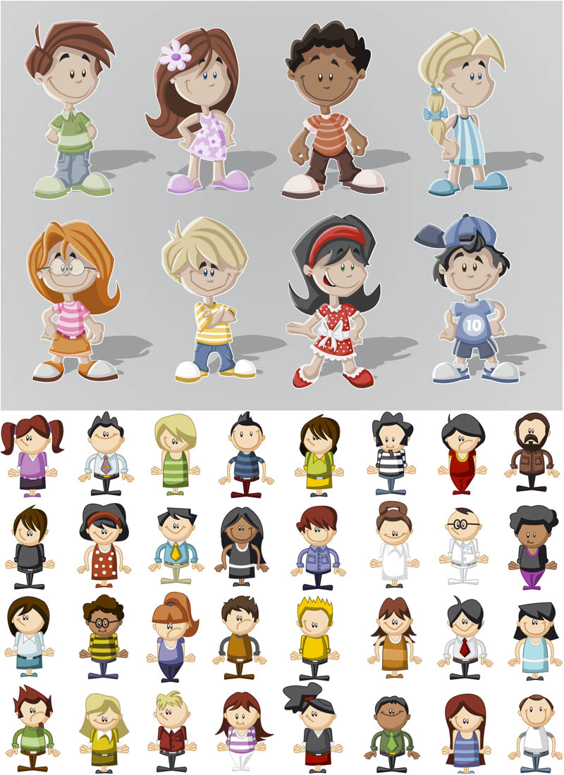 People Clip Art Cartoon Characters