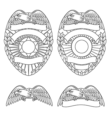 Police Badges Vector Eagles