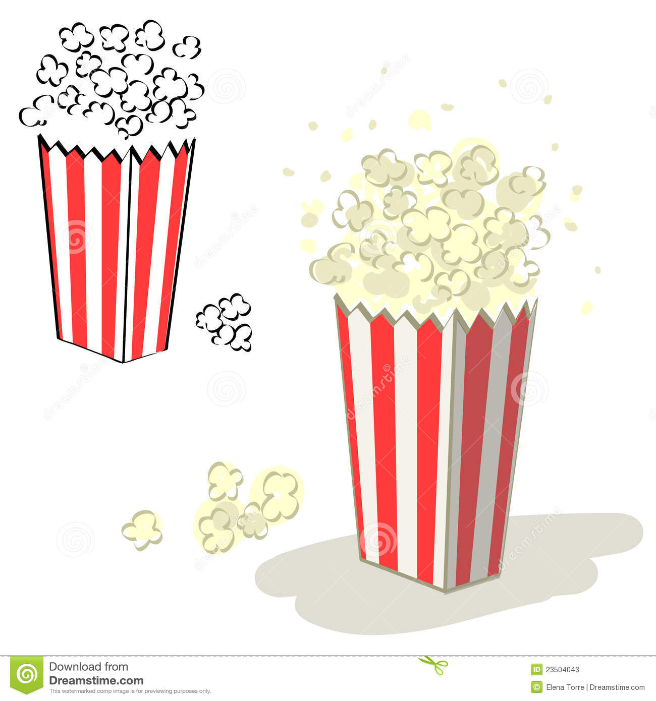 Popcorn Clip Art Vector