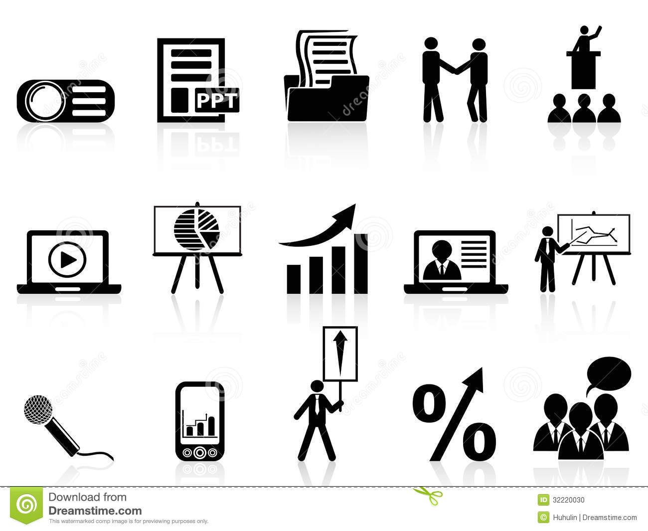 Presentation Icon Black and White