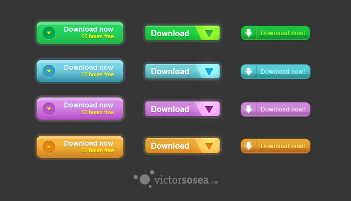 PSD Buttons Free Download