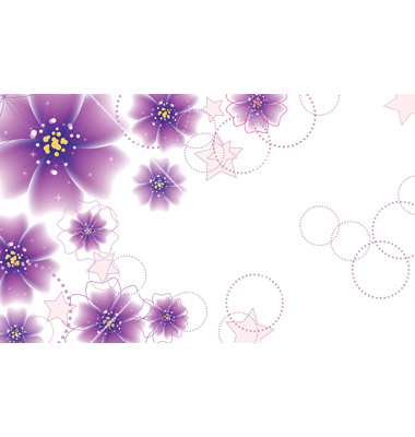 Purple Flower Design Vector Free