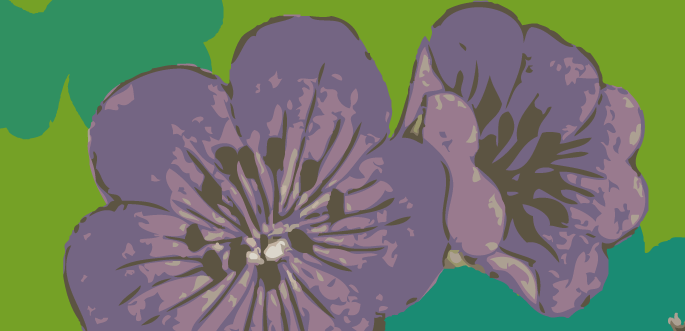 Purple Flower Vector Art